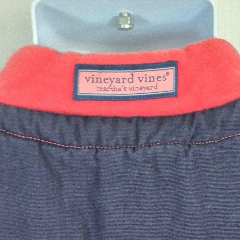Vineyard Vines Martha's Vineyard shep shirt quarter zip pink blue mens XS - Picture 8 of 10
